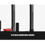 Power Tower, Height Adjustable Gym Tower, Power Rack, Dip Station Pull Up Bar 550 Lbs. User Capacity