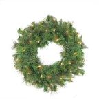 60 in. Pre-Lit Canyon Pine Artificial Christmas Wreath