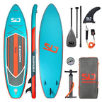 Premium 11 ft. 6 in. Lava Inflatable Stand Up Paddle Board with Full SUP Accessories