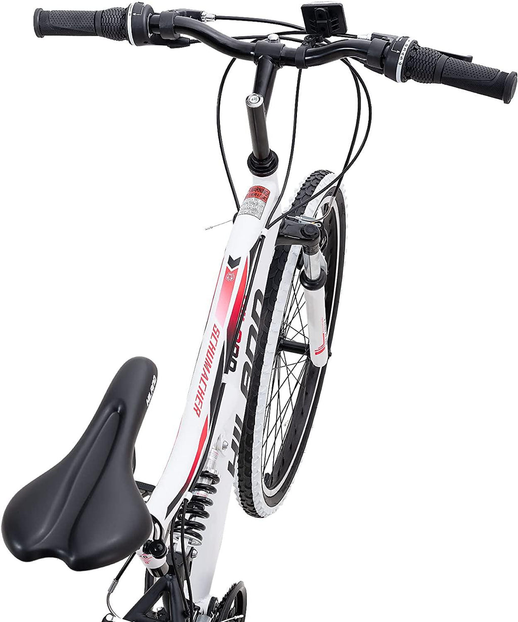 Hiland 26 Inch Mountain Bike MTB Bicycle Full-Suspension 18/21 Speeds Drivetrain Cycling Urban Commuter City Bicycle 3 Colors