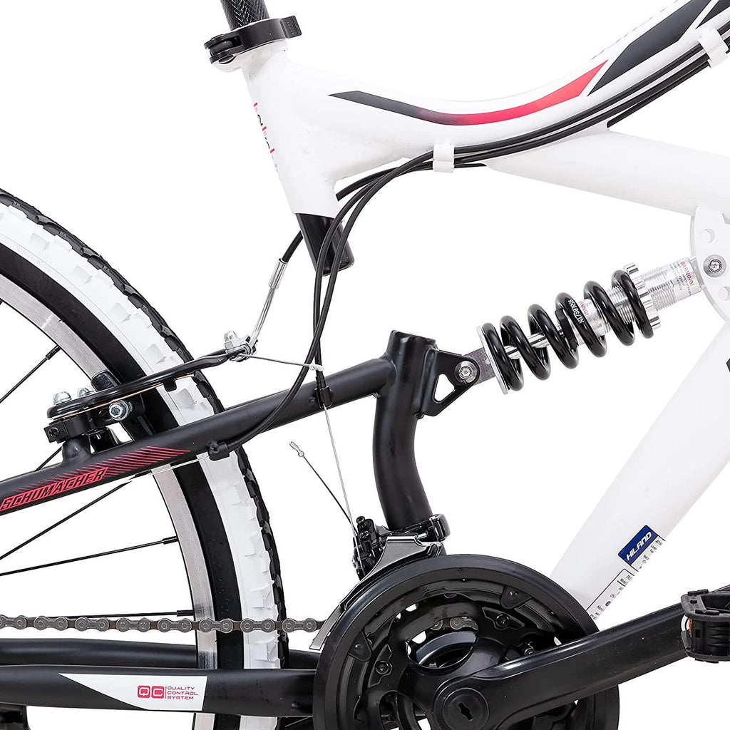 Hiland 26 Inch Mountain Bike MTB Bicycle Full-Suspension 18/21 Speeds Drivetrain Cycling Urban Commuter City Bicycle 3 Colors