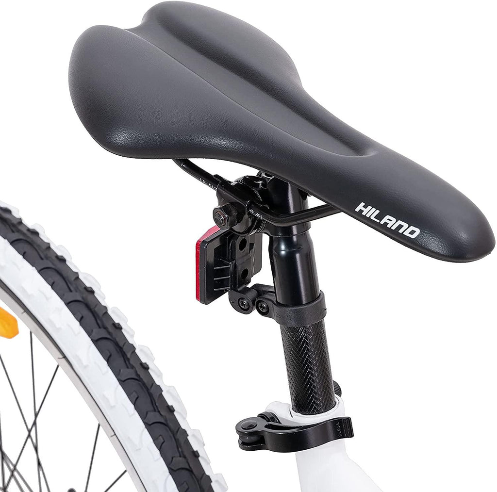 Hiland 26 Inch Mountain Bike MTB Bicycle Full-Suspension 18/21 Speeds Drivetrain Cycling Urban Commuter City Bicycle 3 Colors