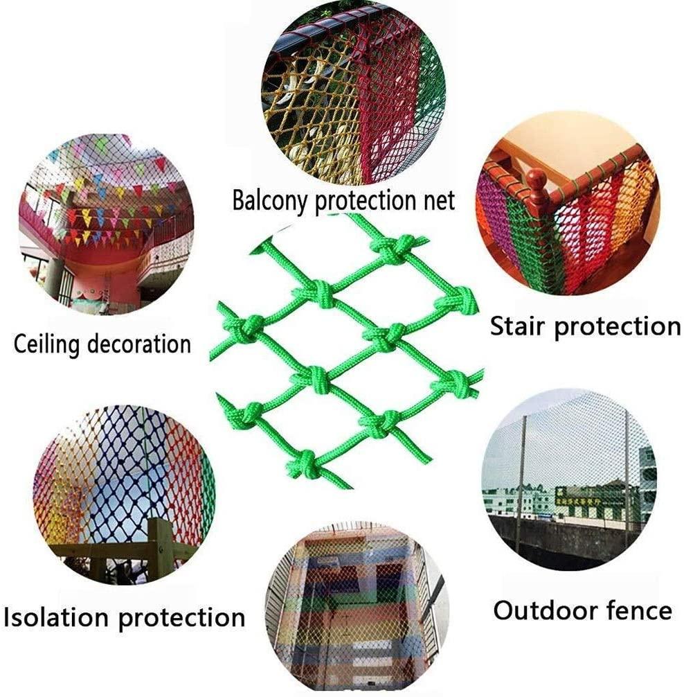Child Safety Net Protective Net Garden Fence Decoration Net Outdoor Climbing Camping Climbing Net Playground Isolation Detachable Protection Net (mesh 8 cm - Thick 6mm, Multi-Size)