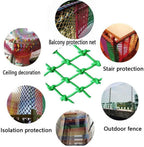 Child Safety Net Protective Net Garden Fence Decoration Net Outdoor Climbing Camping Climbing Net Playground Isolation Detachable Protection Net (mesh 8 cm - Thick 6mm, Multi-Size)