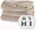 Royal Luxe Mushroom Heated Blanket - Queen