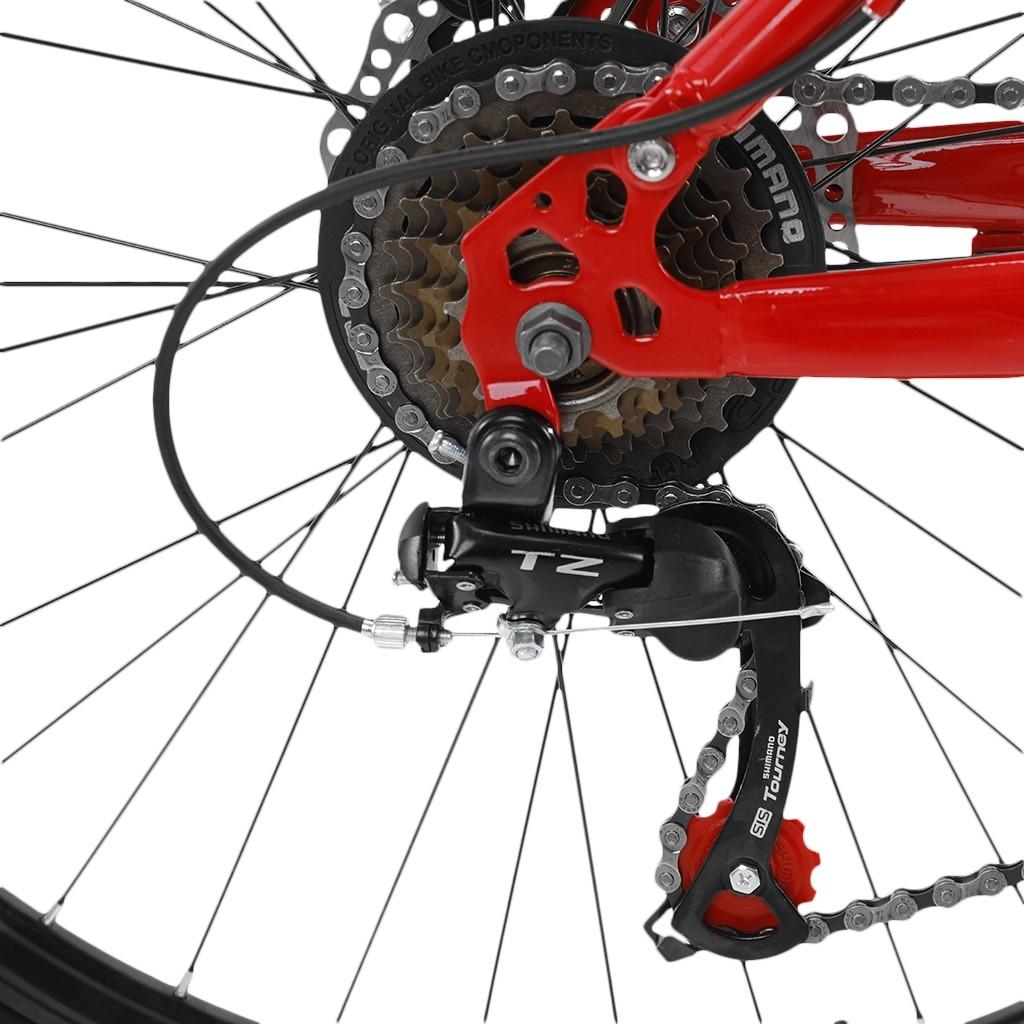 Aimik Mchoice Folding Mountain Bike 26 In. Wheels 21 Speed Dual Disc Brakes Full Suspension Non-Slip Bicycle for Adult Male and Female