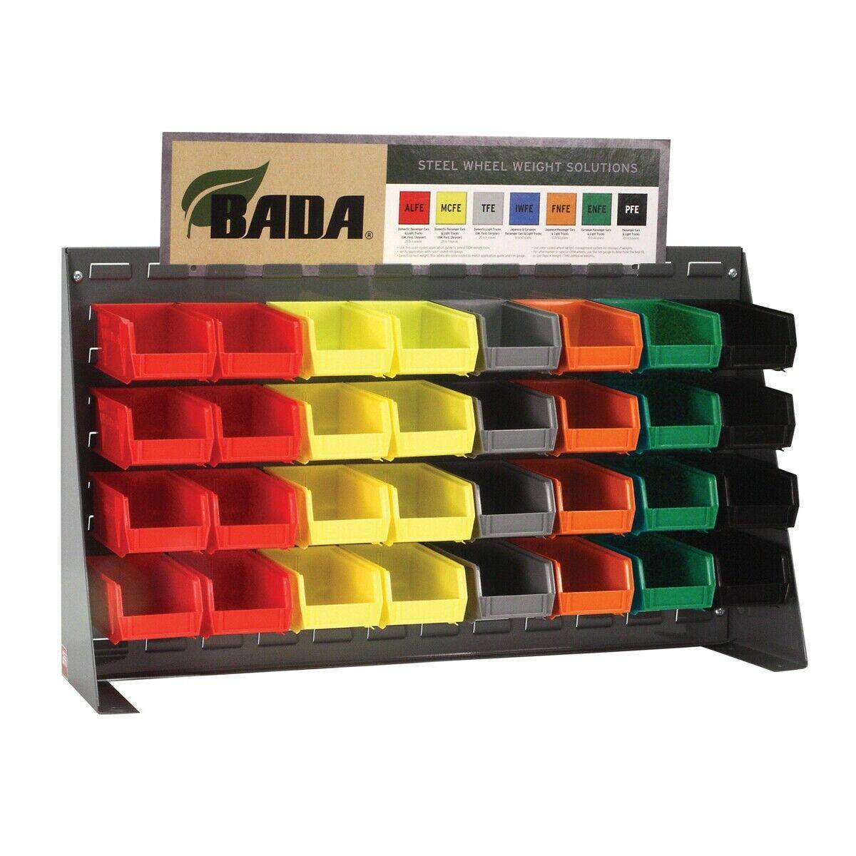 Steel Wheel Weight Assortments Assortment with Bench Top Rack AMM2125 Brand New!