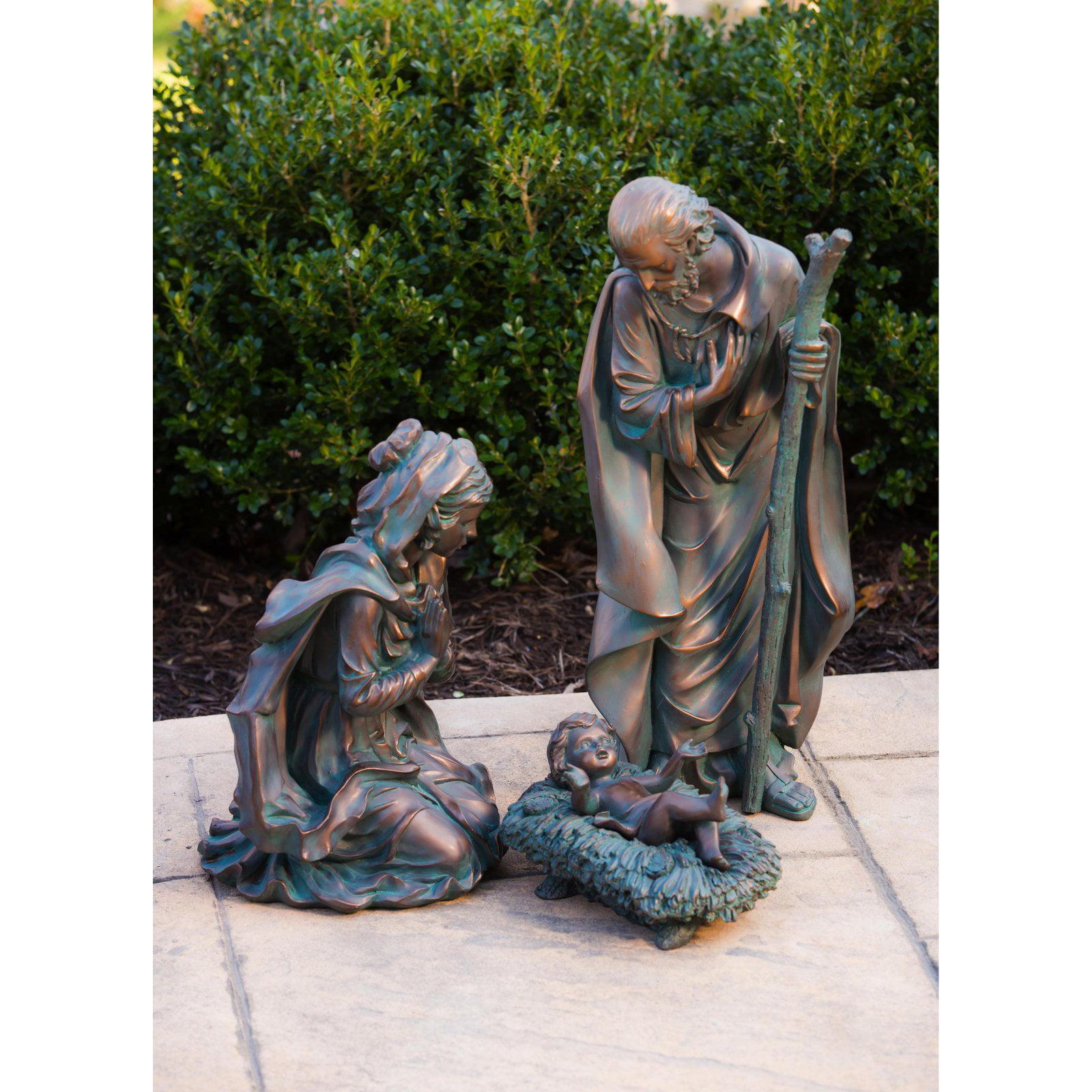 Evergreen Enterprises Brown Polystone Small Nativity Scenes, 3 Pieces
