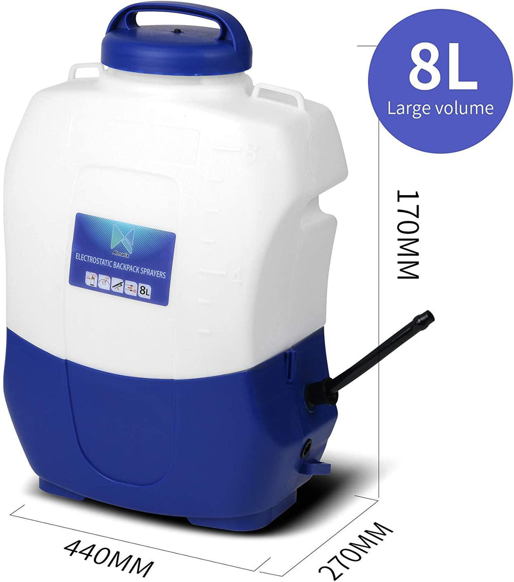 Almarix Electrostatic Sprayer for Disinfectants, Cordless Electrostatic Backpack Sprayer, Battery Powered Electrostatic Sprayer Machine - 2.11 Gal