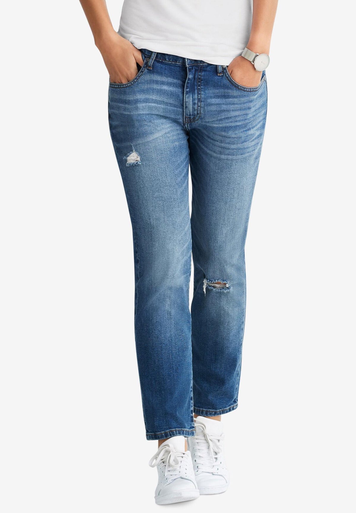 cropped slim jeans