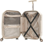 Women's 3D Gemstone TSA Lock Hardside Spinner Luggage, Rose Gold, 20-Inch Carry-On