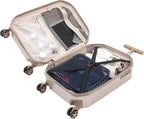 Women's 3D Gemstone TSA Lock Hardside Spinner Luggage, Rose Gold, 20-Inch Carry-On
