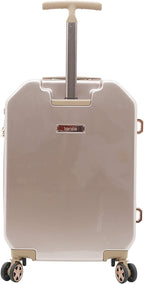 Women's 3D Gemstone TSA Lock Hardside Spinner Luggage, Rose Gold, 20-Inch Carry-On