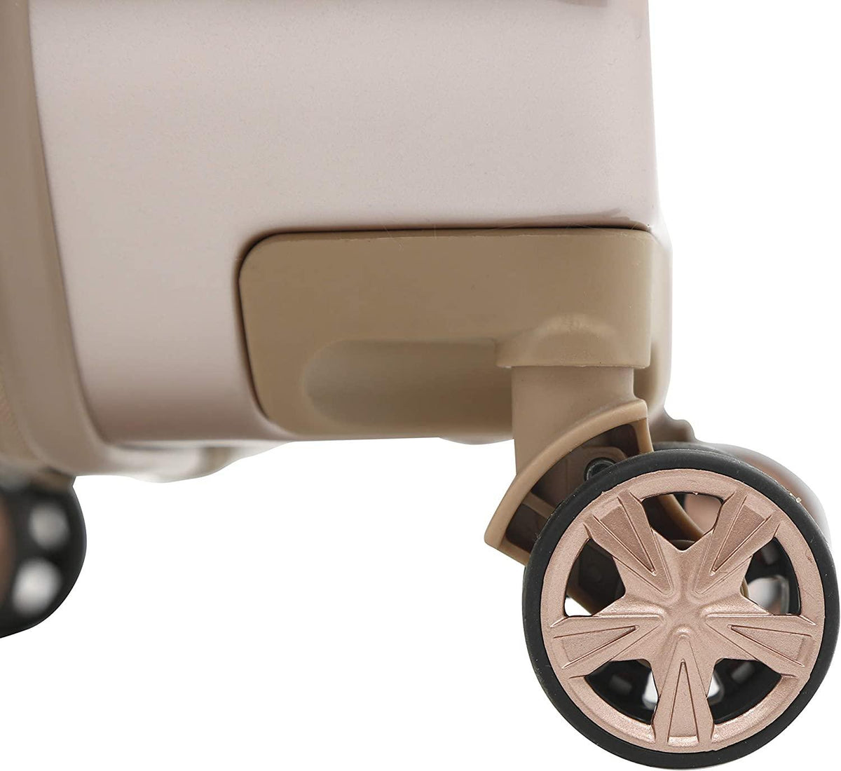Women's 3D Gemstone TSA Lock Hardside Spinner Luggage, Rose Gold, 20-Inch Carry-On