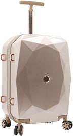 Women's 3D Gemstone TSA Lock Hardside Spinner Luggage, Rose Gold, 20-Inch Carry-On