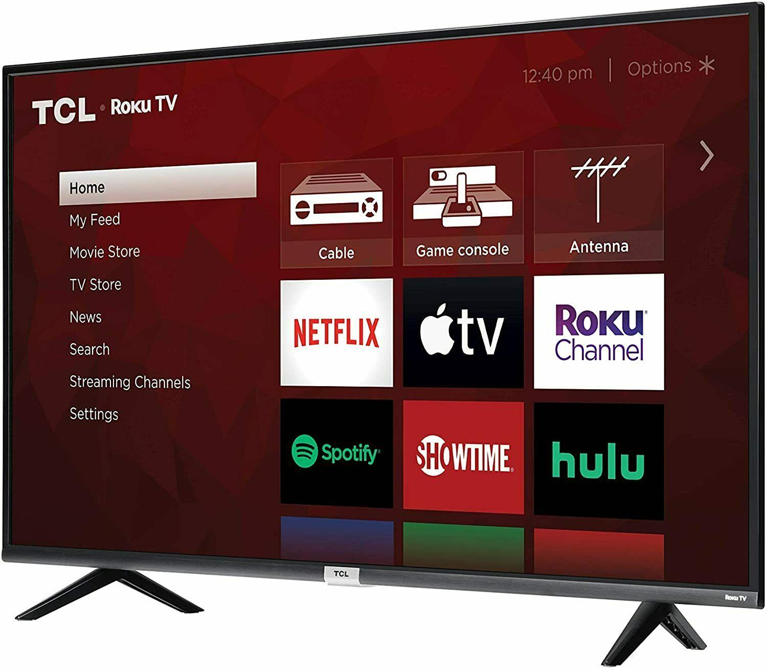 tcl 43" 4k ultra hd hdr roku smart led tv *43s435