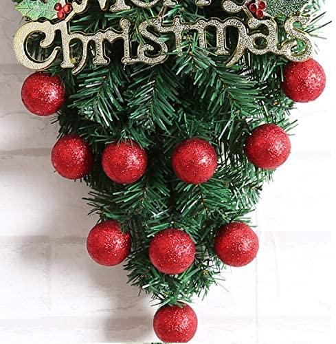 PDGJG 6043 cm Christmas Festival Home Decorations Christmas Upside Down Tree Hanging on Ornaments