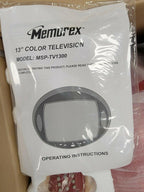 new in box atomic/space age mod memorex msp-tv1300 video ball 13" red sphere tv