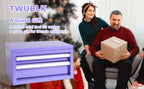 Mini Steel Tool Box with Drawers - Small Tool Chest for Small Item StoraOrganizer - Portable Metal Toolbox Organizer with Tool Drawer (mini purple)