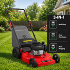 21" Gas Self-Propelled Lawn Mower for Hills &amp; Medium Yards | 170cc OHV | 3-in-1 Mulching/Bagging/Dischar| 6-Position Height | Alloy Steel Deck | Easy Start | Rear-Wheel Drive