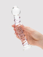 Lovehoney Spiral G-Spot Sensual Glass Dildo, Clear