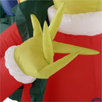 Grinch Santa with Presents Airblown Christmas Decoration