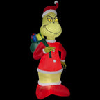 Grinch Santa with Presents Airblown Christmas Decoration