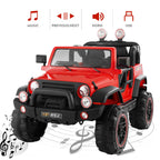 JOYLDIAS 12V Red Kids Ride on Truck Car Toys with MP3, LED Light, RC, Cover