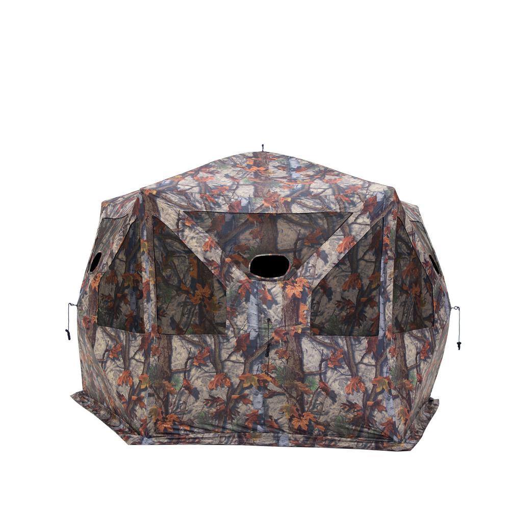 Pentagon LarGround Hunting Hub Blind, Blood Trail Camo