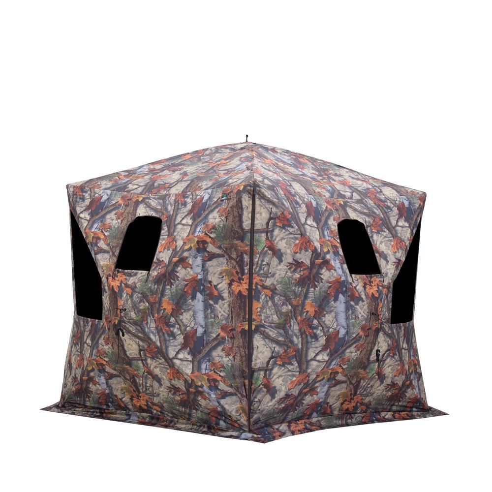 Pentagon LarGround Hunting Hub Blind, Blood Trail Camo