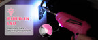 Pink Household Tool Set with 3.6V USB Electric Screwdriver, 136 PCS Home Tool Kit with Cordless Lithium-ion Drill Driver, Hand Tool Kits for Women
