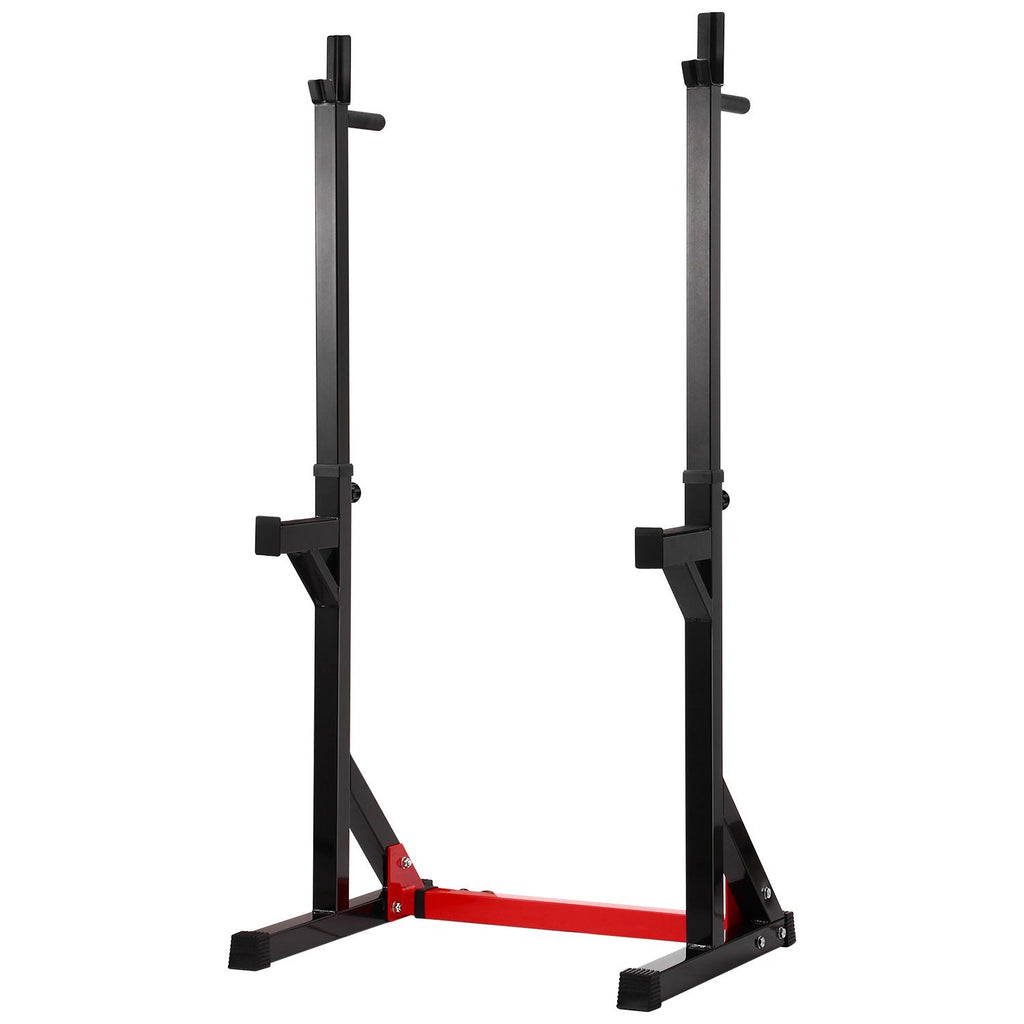 Ollieroo Multi-Function Barbell Rack Dip Stand Barbell Stand Weight Lifting Rack Gym Family Fitness Adjustable Squat Rack Weight Lifting Bench Press Dipping Station, Height Ran40.6" to 64.2"