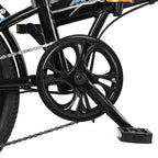 Wjhwsx Follure 20 In., 7 Speed Foldable Bicycle with Back Seat, Mini Compact Road Bike for Leisure City, Urban Commuters for Men and Women