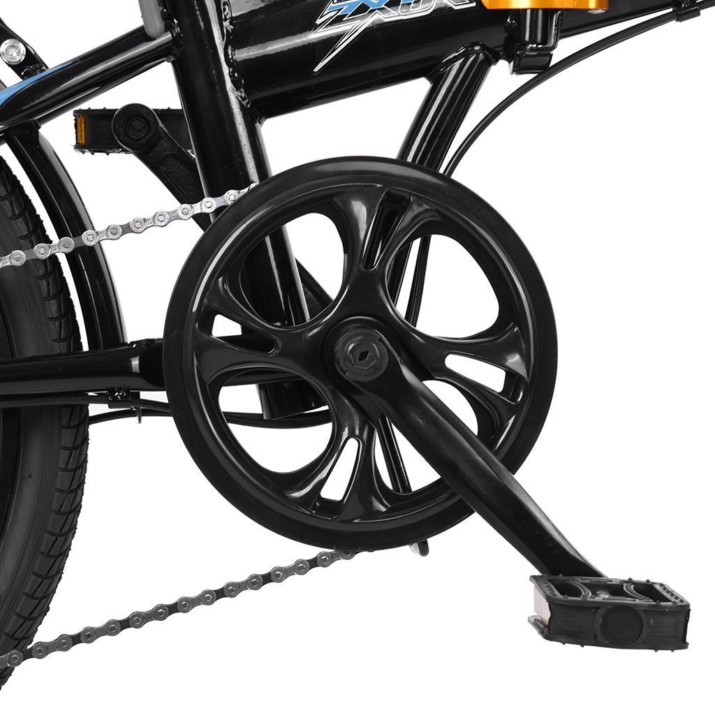 Wjhwsx Follure 20 In., 7 Speed Foldable Bicycle with Back Seat, Mini Compact Road Bike for Leisure City, Urban Commuters for Men and Women