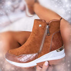 Ladies Comfortable Side Zipper Sports Boots