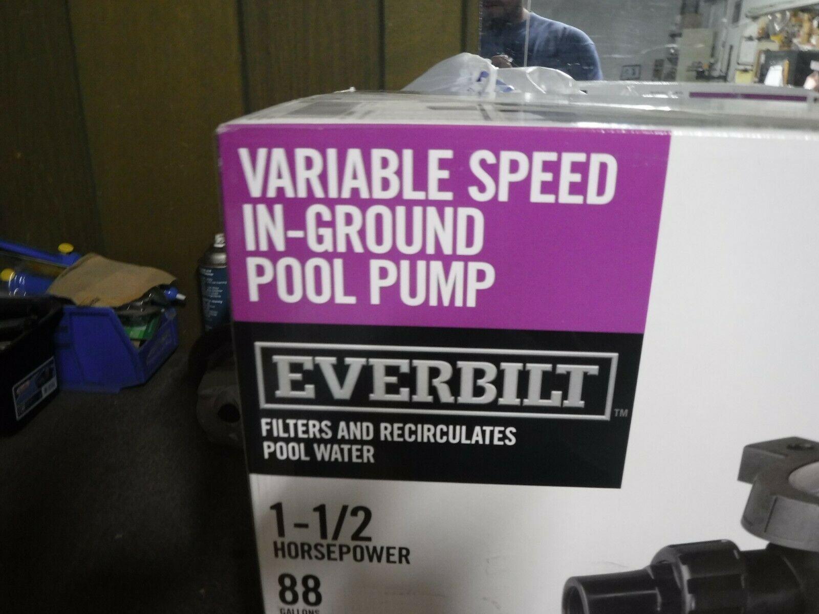 *new* everbilt 1.5 hp variable speed pool pump, pcp15001-vsp