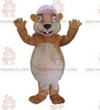 Brown Hamster Groundhog Rodent BIGGYMONKEYMascot Costume