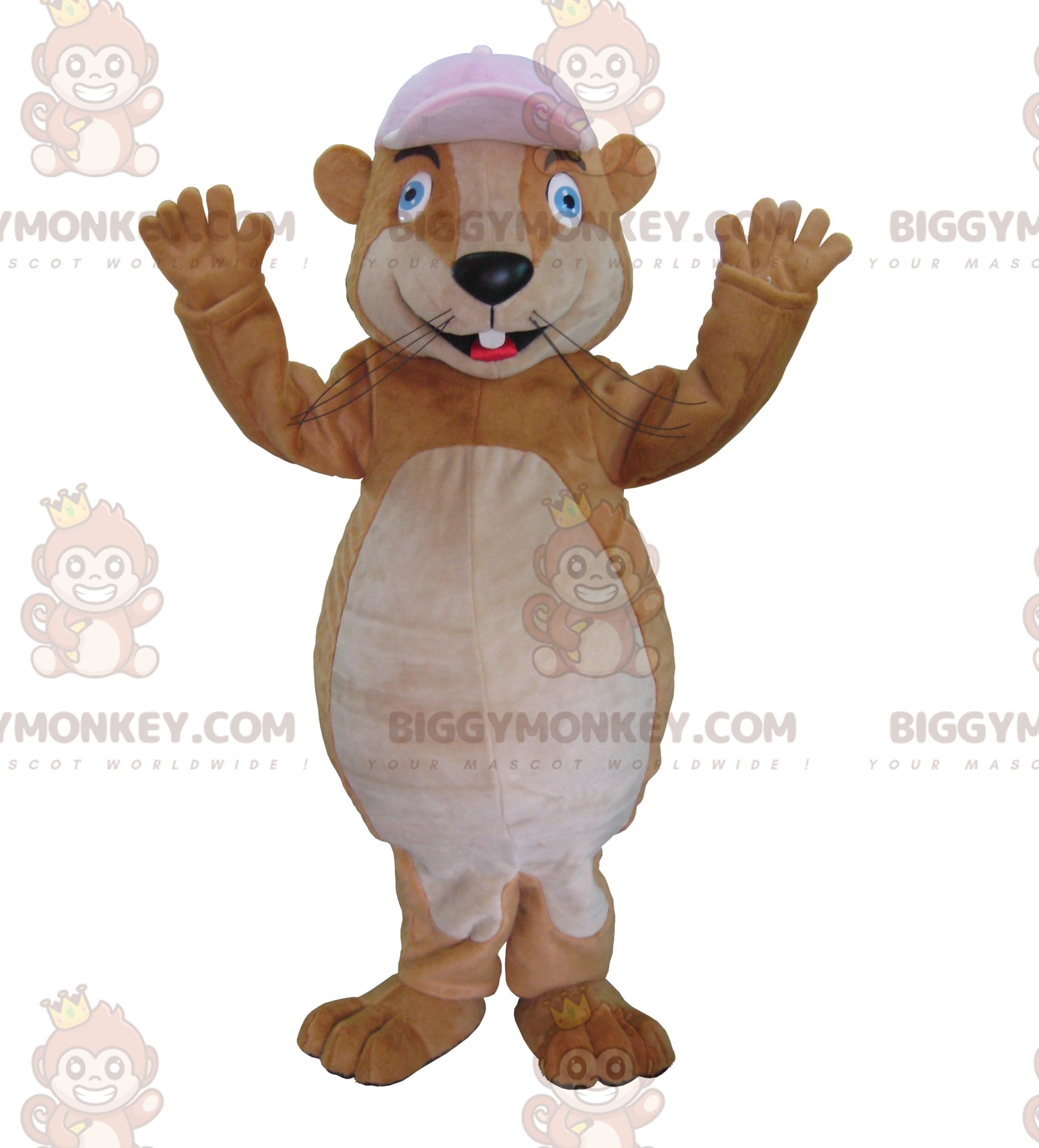 Brown Hamster Groundhog Rodent BIGGYMONKEYMascot Costume