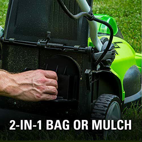 Greenworks 40V 16-Inch Cordless (2-In-1) Push Lawn Mower, 4.0Ah Battery and Char