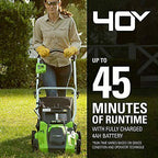 Greenworks 40V 16-Inch Cordless (2-In-1) Push Lawn Mower, 4.0Ah Battery and Char