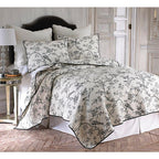 Levtex Home Ingrid Reversible Twin Quilt Set in Black
