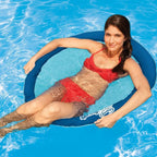 SwimWays Water Chair Pool Float Papasan Bundle with Solana Lounge Float Lounger Raft, Blue