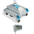 intex  automatic pool side vacuum cleaner w/ 24’ hose &amp; hydro tools pool skimmer