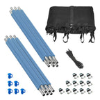 Trampoline Enclosure Set to Fits 13 ft. Round Frames, for 3 or 6 W-Shaped Legs -Set Includes: Net, Poles &amp; Hardware Only