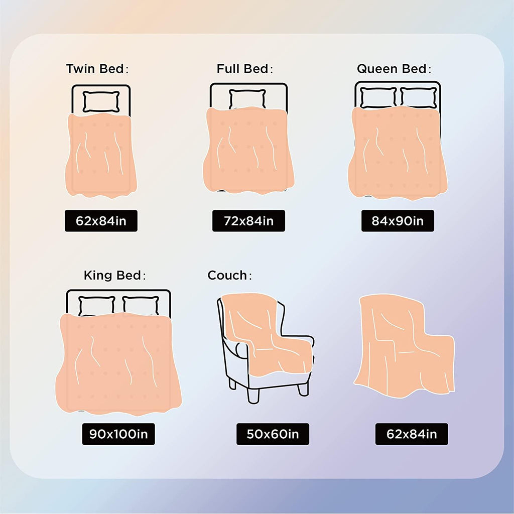 Fleece Electric Blanket Queen - Heated Blanket, 10 Heat Settings Heating Blanket with 10 Time Settings, 8hrs Timer Auto Shut Off, Dual Control (84×90 inches, Navy)