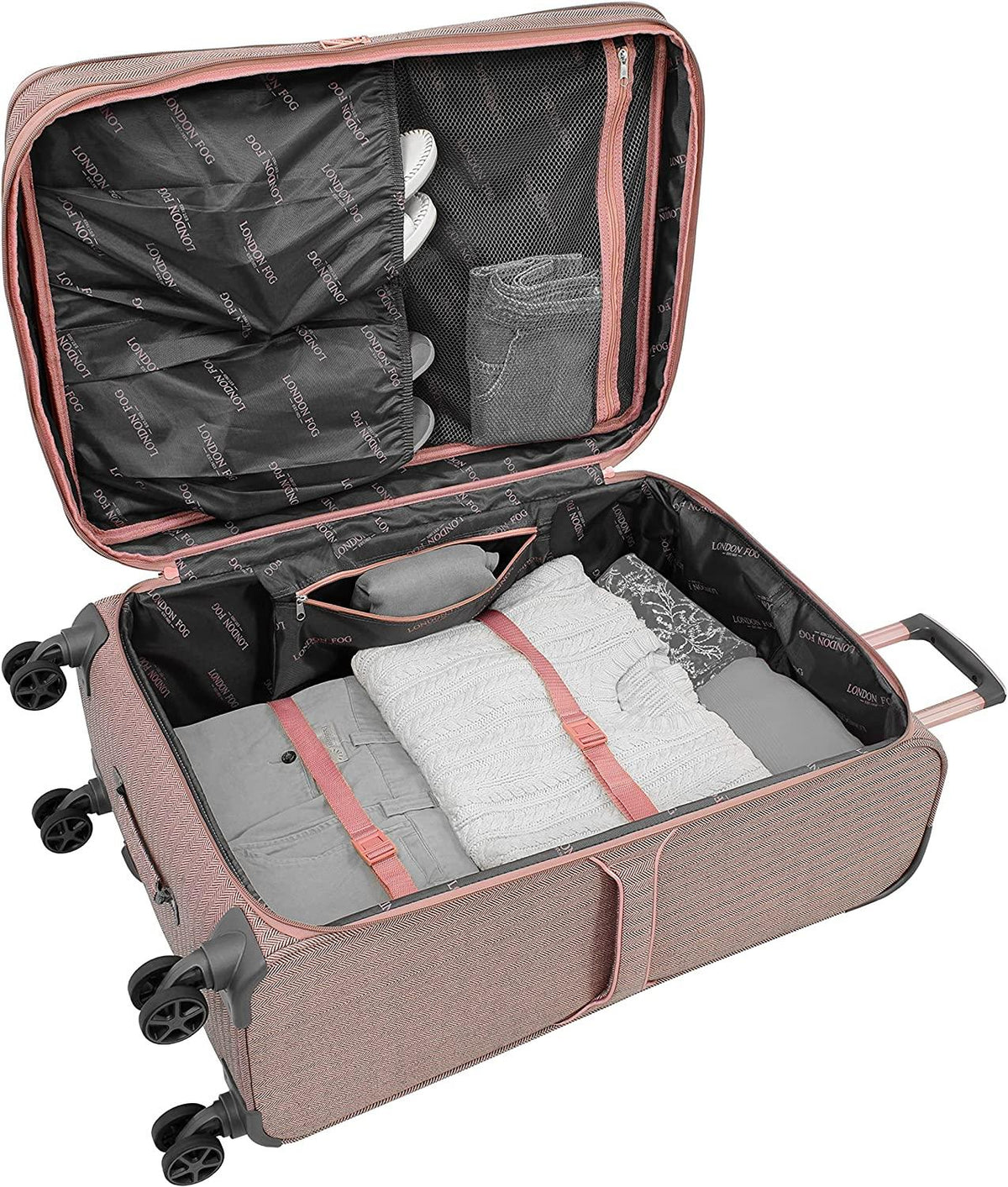 Yorkshire 4 Piece Set, Rose Charcoal