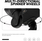 Luggage Set Softshell Lightweight Suitcase with Spinner Wheels, 3 piece Set(20/24/28in) (All Black)