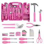 Pink Tool Set for Women 136-Piece Small Tool Kit for Home Repairs | Household Toolbox Storafor Girl, Portable Hand Tool Kit for Home, Car Repair, Perfect Gift for Ladies