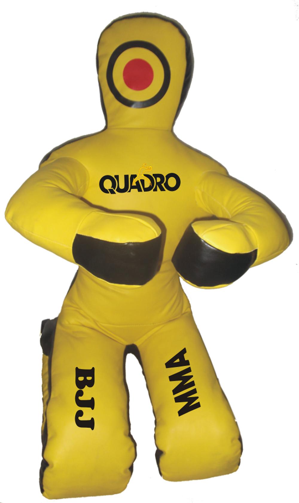 QUADRO MMA Jiu Jitsu Martial Arts Training Kick Boxing Sitting Position Punching Bag Yellow - 70 inches