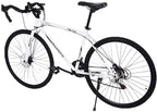 Ongmies 700C Wheels Road Bicycle, Begasso s Aluminum Alloy Frame, 21 Speed Disc Brakes Road Bike, for Men&amp;Women